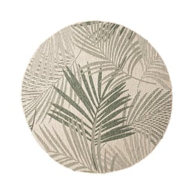 Tapis rond d'extérieur vintage - Tiga Palm Vert - product