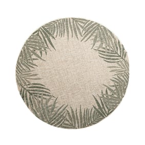 Tapis rond d'extérieur vintage - Tiga Edge Vert - product