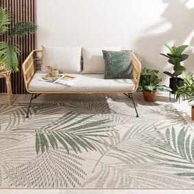 Tapis rond d'extérieur - Tiga Palm Vert
