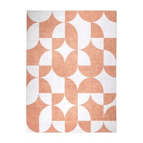 Tapis d'extérieur abstrait - Groovy Tiles Terracotta - sfeer