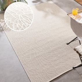 Tapis en sisal - Dunes Mandala Crème