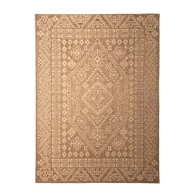 Tapis d'extérieur en jute - Mavi Medallion Marron/Crème - sfeer