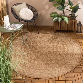 Tapis durable - Mavi Medaillon Marron/Crème