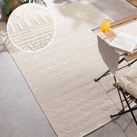 Tapis en sisal - Dunes Geo Crème
