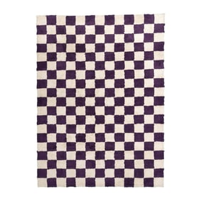 Tapis en coton - Gambit Violet/Blanc - product