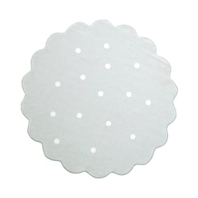 Tapis rond en jute pour l'extérieur - Cloudy Stippen Menthe - product