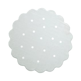 Tapis rond lavable - Cloudy Dots Menthe - sfeer