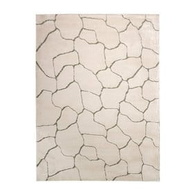 Tapis moderne intérieur et extérieur - Yune Stone Crème/Vert - product
