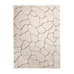 Tapis scandinave - Yune Stone Crème/Vert - sfeer