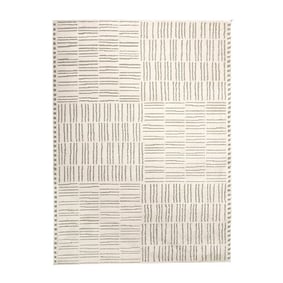 Tapis moderne intérieur et extérieur - Yune Lines Crème/Vert - product