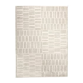 Tapis scandinave - Yune Lines Crème/Vert - sfeer