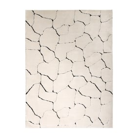 Tapis scandinave - Yune Stone Crème/Noir - sfeer
