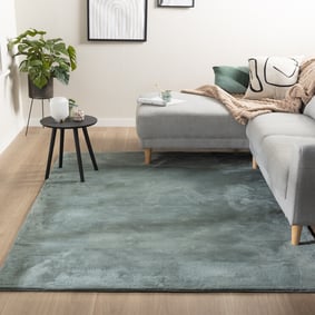 Tapis rond à poils courts - Cozy Vert