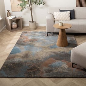 Tapis d'extérieur Kelim - Raphael Bleu/Terra