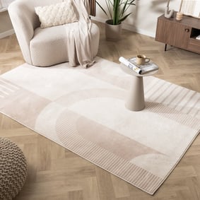 Tapis japandi - Aurora Shapes Beige