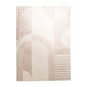 Tapis japandi - Aurora Shapes Beige - sfeer