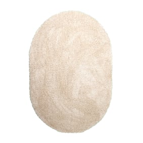 Tapis shaggy ovale - Blaze Beige - sfeer