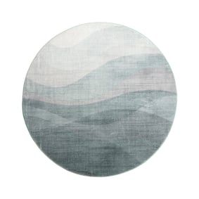Tapis rond moderne - Field Vert - sfeer
