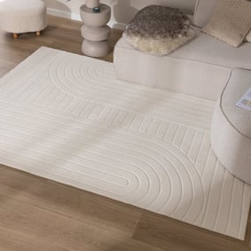 Tapis moderne intérieur et extérieur - Charm Arches Blanc