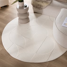 Tapis marbré - Charm Circles Blanc
