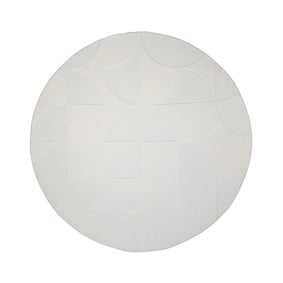 Tapis scandinave rond - Charm Circles Blanc - sfeer