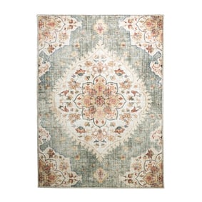 Tapis d'extérieur vintage - Santo Mandala Vert Olive - sfeer
