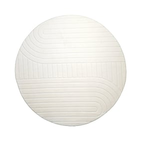 Tapis scandinave rond - Charm Arches Blanc - sfeer