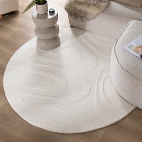 Tapis marbré - Charm Shapes Blanc