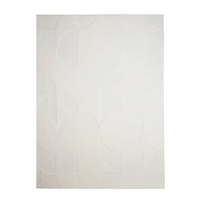 Tapis moderne intérieur et extérieur - Charm Circles Blanc - product