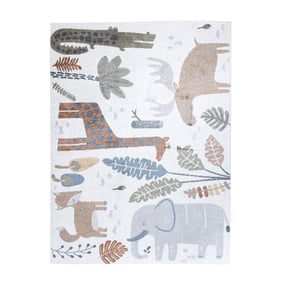 Tapis lavable pour enfant - Mace Animals Crème - sfeer