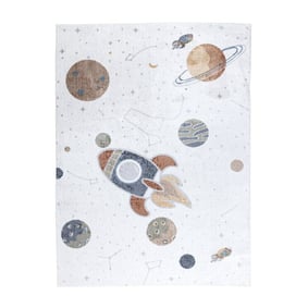 Tapis pour enfants lavable - Mace Rocket Crème - product