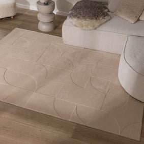 Tapis moderne intérieur et extérieur - Charm Circles Beige