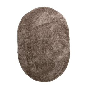 Tapis shaggy ovale - Blaze Taupe - sfeer