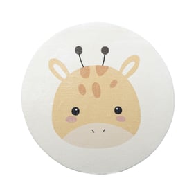 Tapis rond lavable pour enfant - Sammy Giraffe Jaune - sfeer