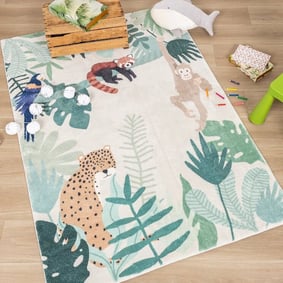 Tapis pour enfants - Jungle Luipaard Multicolore