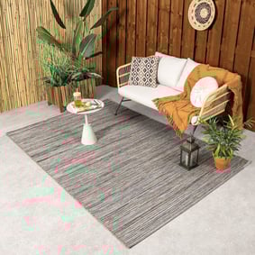 Tapis scandinave rond - Torres Gris Foncé/Mélangé