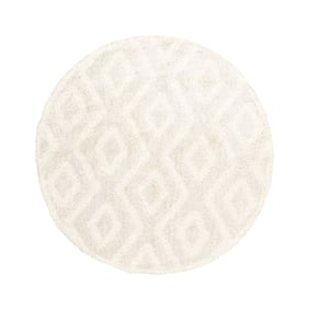 Tapis scandinave rond - Lova Diamond Crème - sfeer