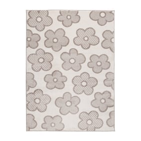 Tapis d'extérieur violet - Bowie Bloem Crème - product