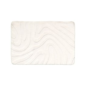 Tapis d'extérieur rond à fleurs - Cassie Shapes Blanc