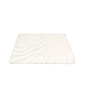Tapis d'extérieur rond à fleurs - Cassie Shapes Blanc - product