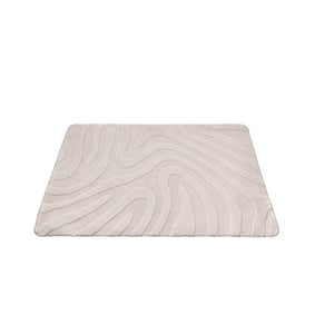 Tapis d'extérieur rond à fleurs - Cassie Shapes Taupe - product