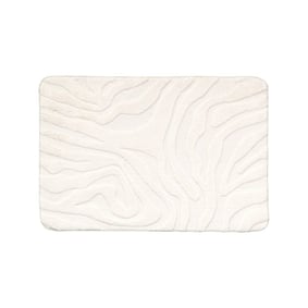 Tapis d'extérieur rond à fleurs - Cassie Zebra Blanc