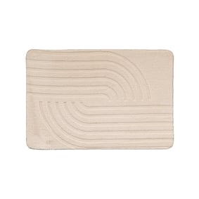 Tapis d'extérieur rond à fleurs - Cassie Curves Beige