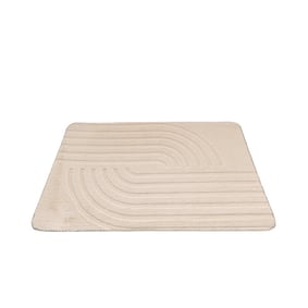Tapis d'extérieur rond à fleurs - Cassie Curves Beige - product
