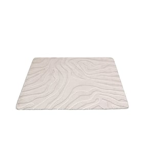 Tapis d'extérieur rond à fleurs - Cassie Zebra Taupe - product