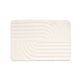 Tapis d'extérieur rond à fleurs - Cassie Curves Blanc