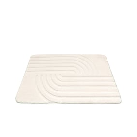 Tapis d'extérieur rond à fleurs - Cassie Curves Blanc - product