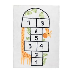 Tapis d'extérieur à fleurs - Ruby Giraffe Crème - product