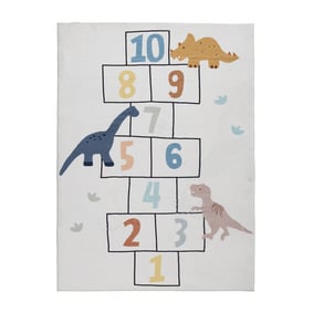 Tapis d'extérieur à fleurs - Ruby Dino Crème - product