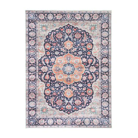 Tapis vintage - Imagine Medallion Bleu - sfeer